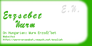 erzsebet wurm business card